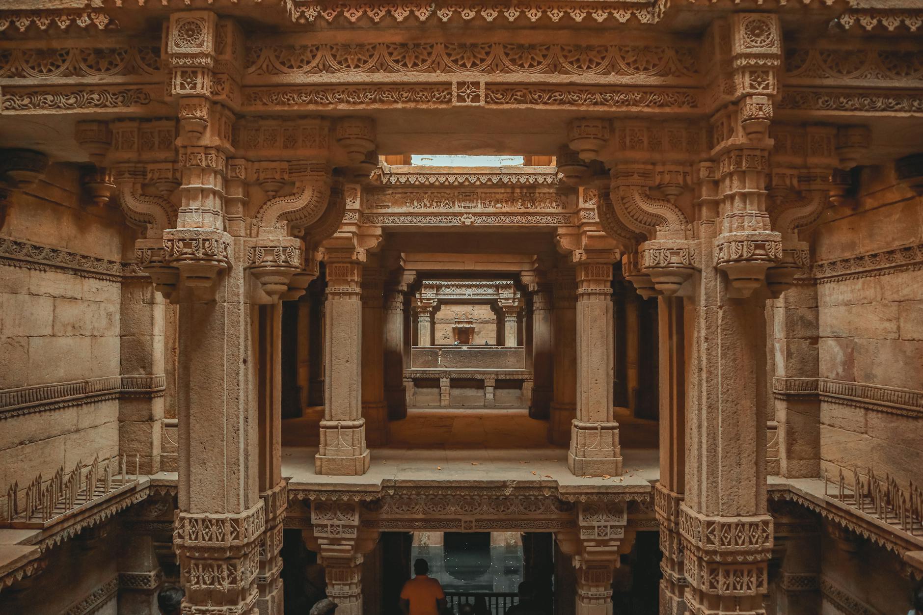 the adalaj stepwell in gujarat india